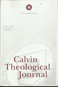 Image of Calvin Theological Journal Vol. 43 No. 1