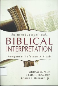 Image of Introduction to Biblical Interpretation : Pengantar Tafsiran Alkitab