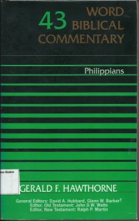 Image of Word Biblical Commentary Volume 43 : Philippians
