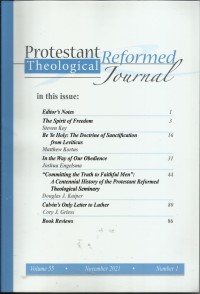 Image of Protestant Reformed Theologica Journal Vol. 55 No. 1
